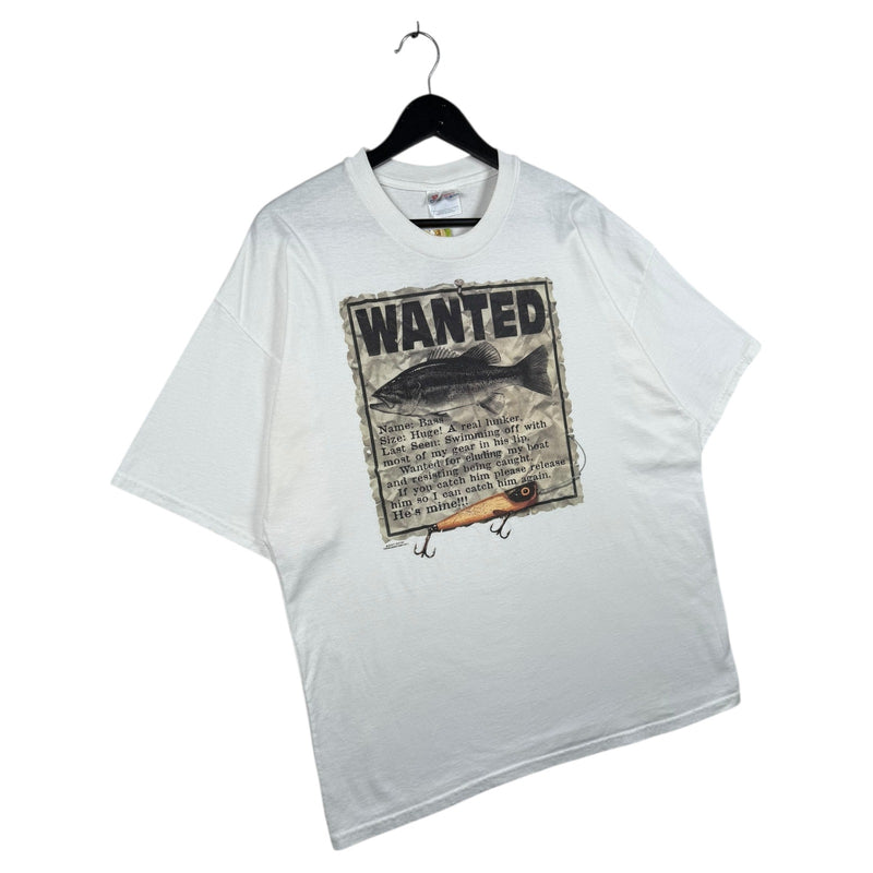 Vintage Wanted Bass Fishing T-Shirt