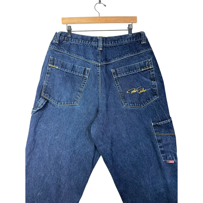 Vintage Cropped Raw Blue Carpenter Denim Jeans 38x26