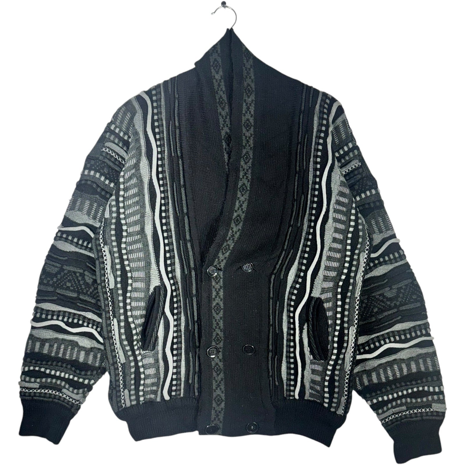 Vintage 3D Knit Cardigan Sweater