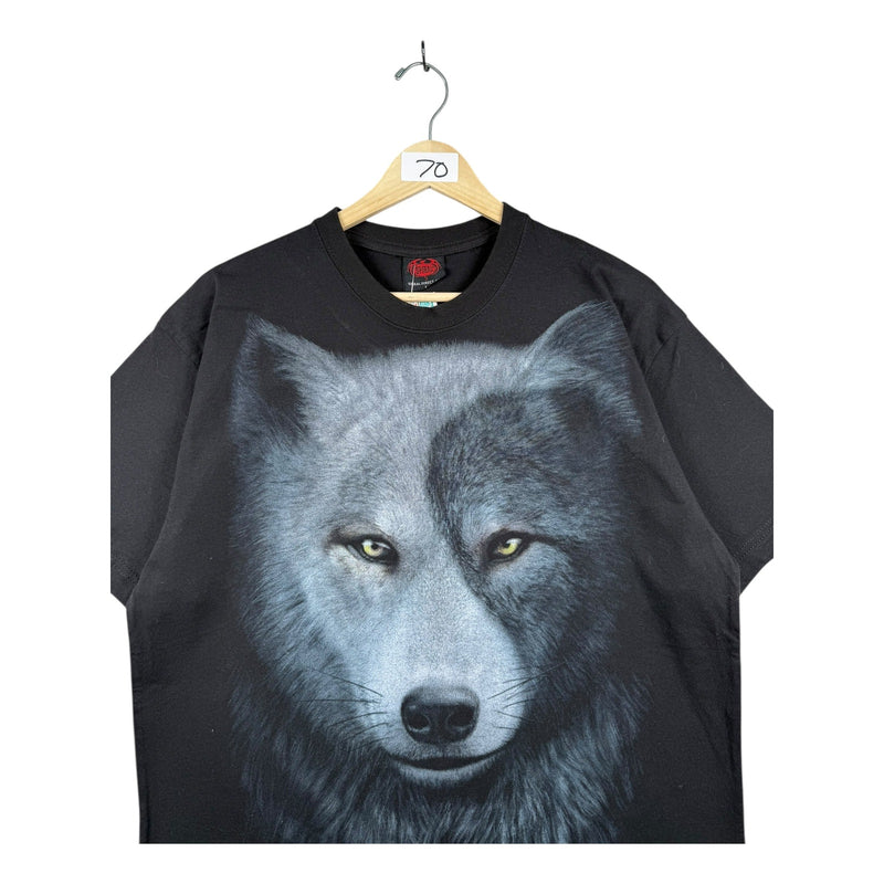 Vintage Wolf Graphic Print T-Shirt