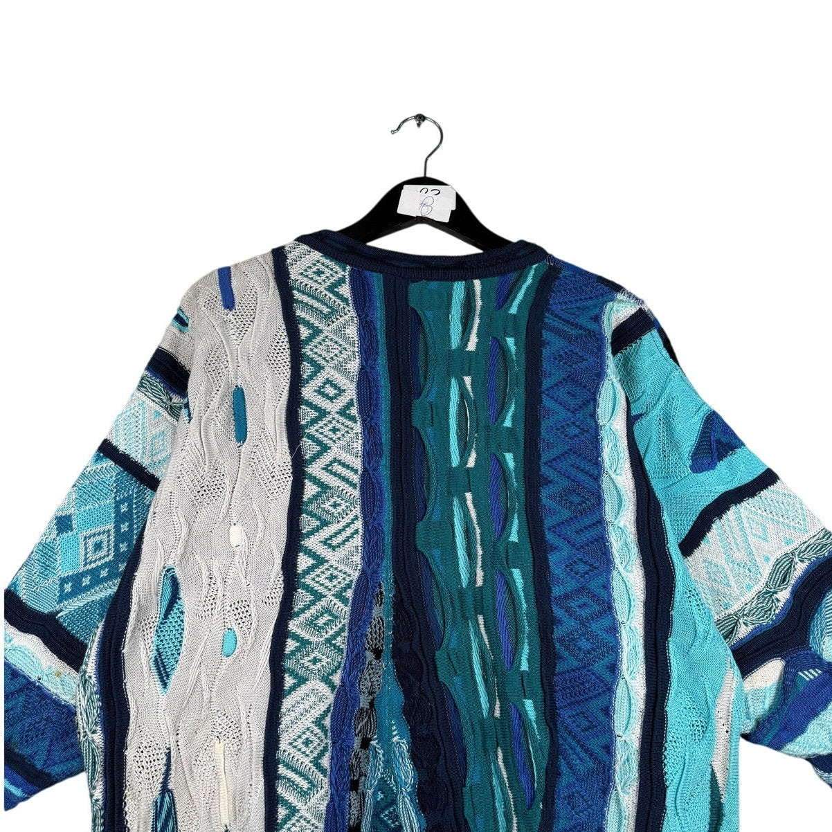 【Vintage】COOGI 3D KNIT CARDIGAN Vintage Coogi 3D Multicolor Cardigan Sweater Cable Knitwear Hip