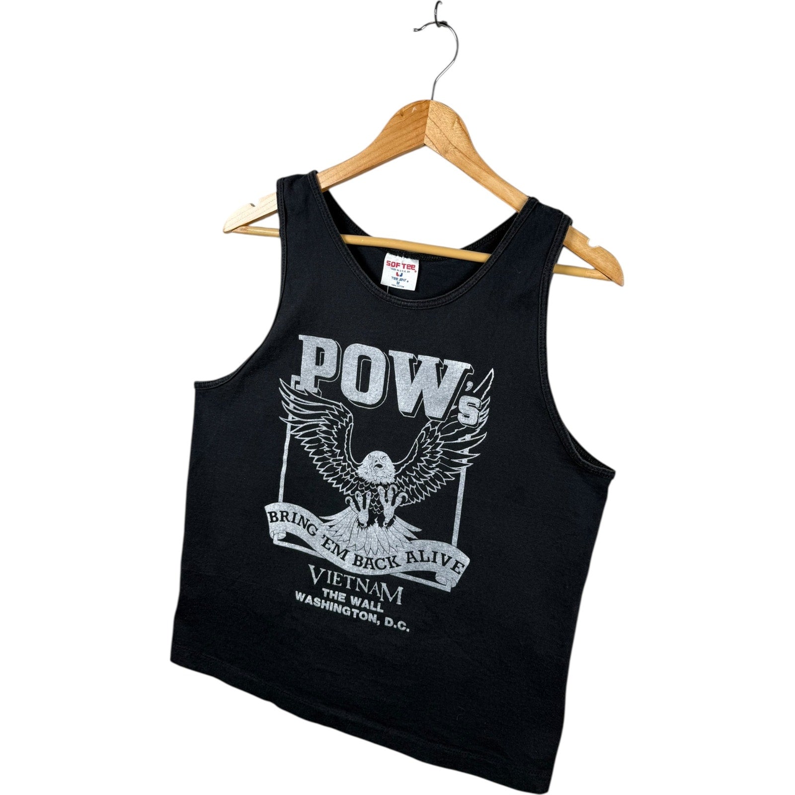 Vintage POW Washington DC Eagle Graphic Tank Top
