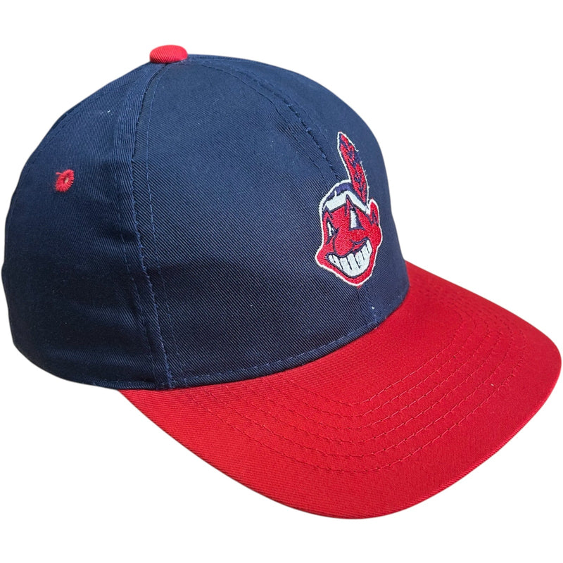 Vintage Cleveland Indians Logo Embroidered Snapback Hat NWT