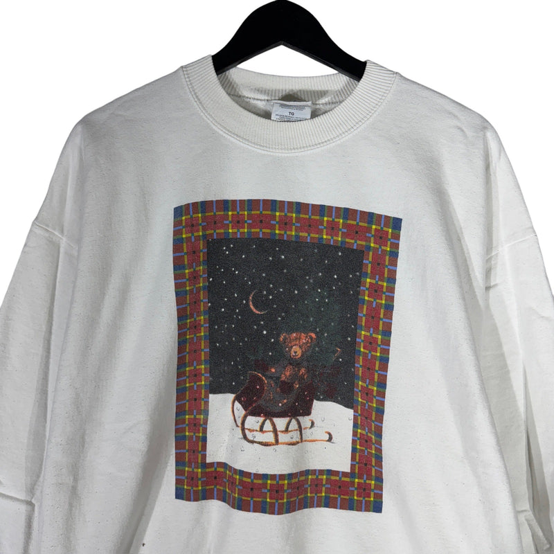 Vintage Sledding Bear Christmas Crewneck