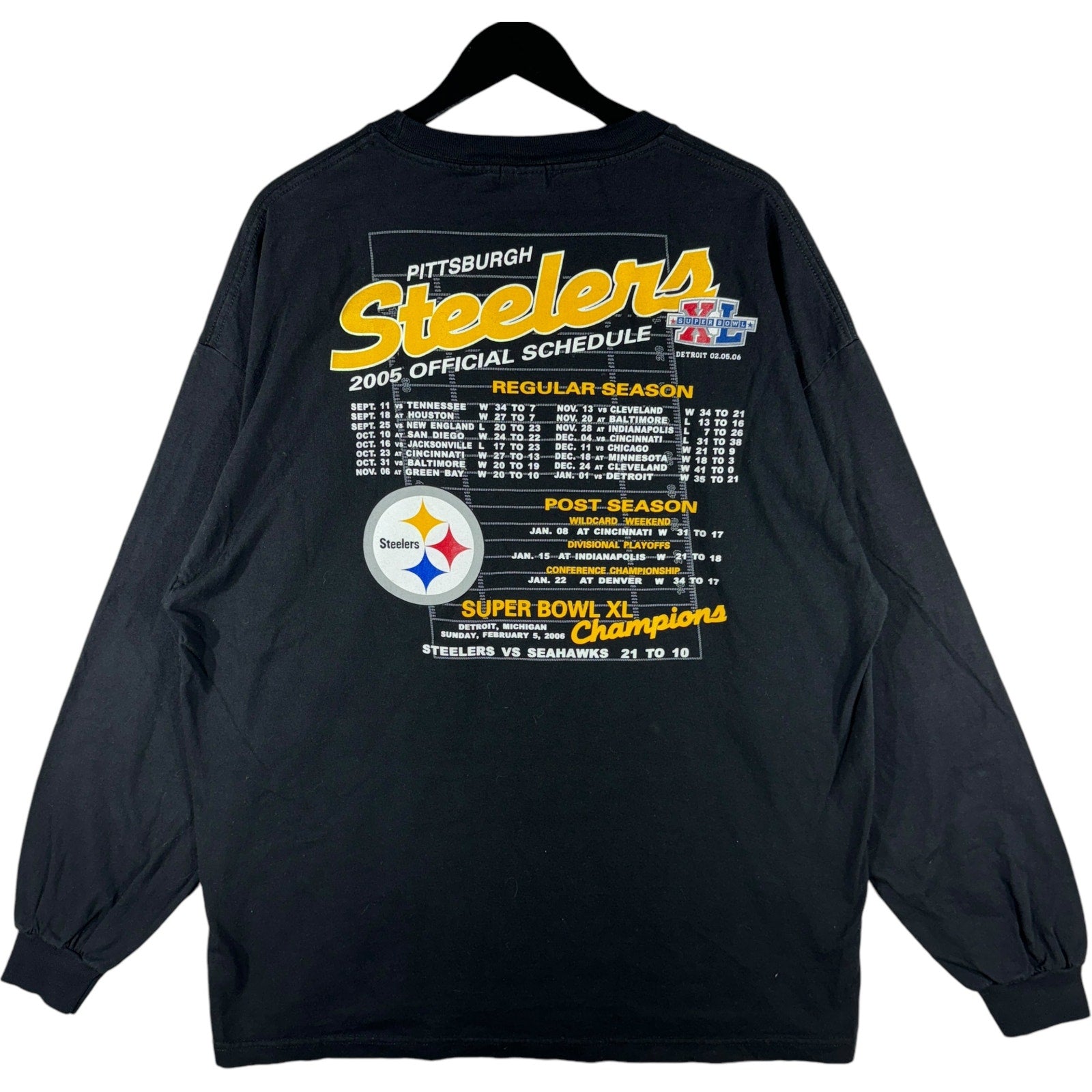 Vintage Pittsburgh Steelers SuperBowl XL Champions Long Sleeve