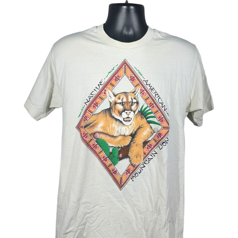 Vintage Native American Mountain Lion Nature Tee