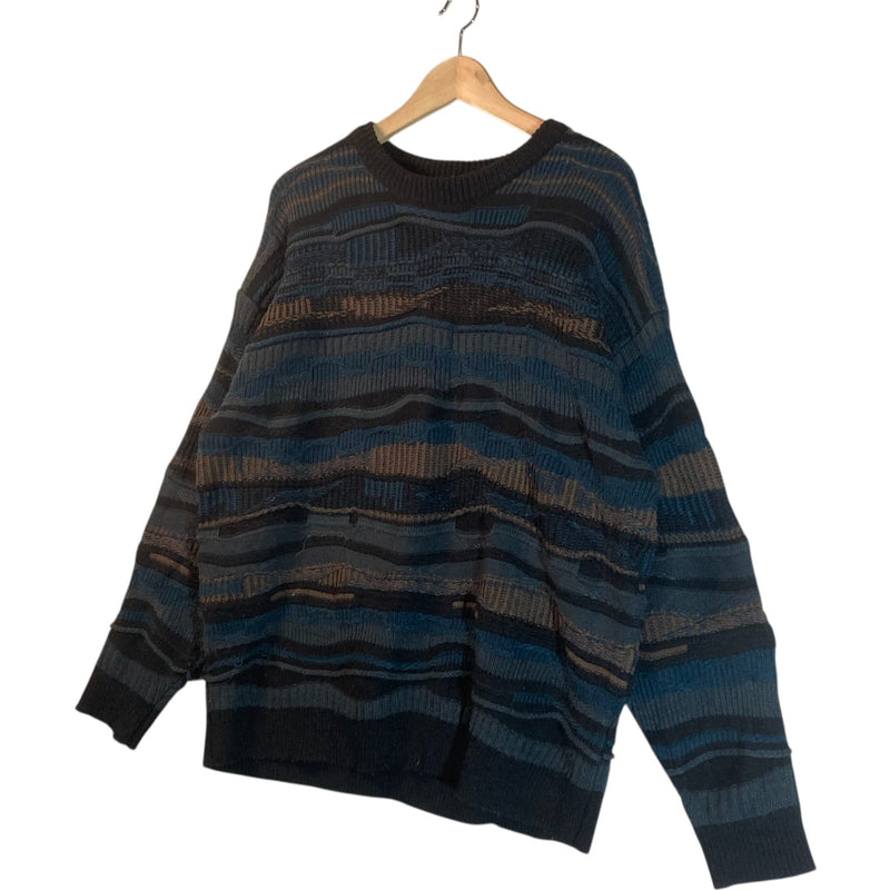Vintage Coogi 3D Abstract Knit Sweater