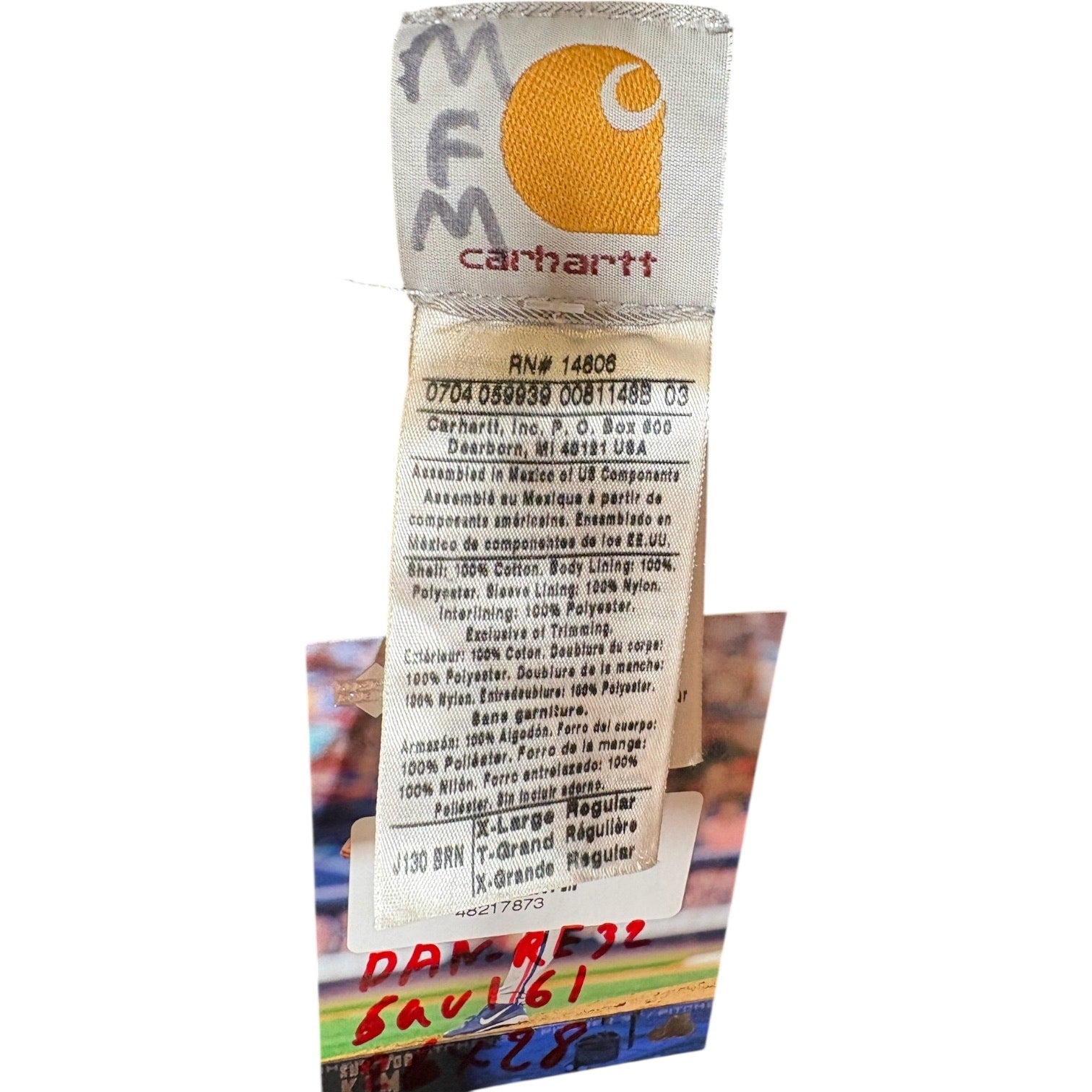 Vintage Carhartt Insulated Active Jac Hoodie Full Zip Jacket