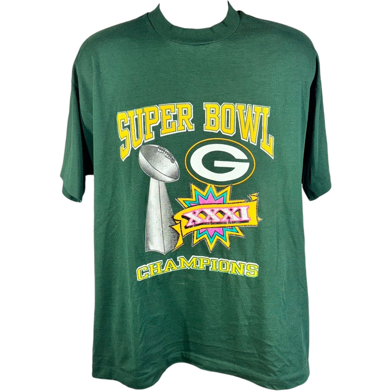 Vintage Green Bay Packers Super Bowl 31 Champs Tee 90s