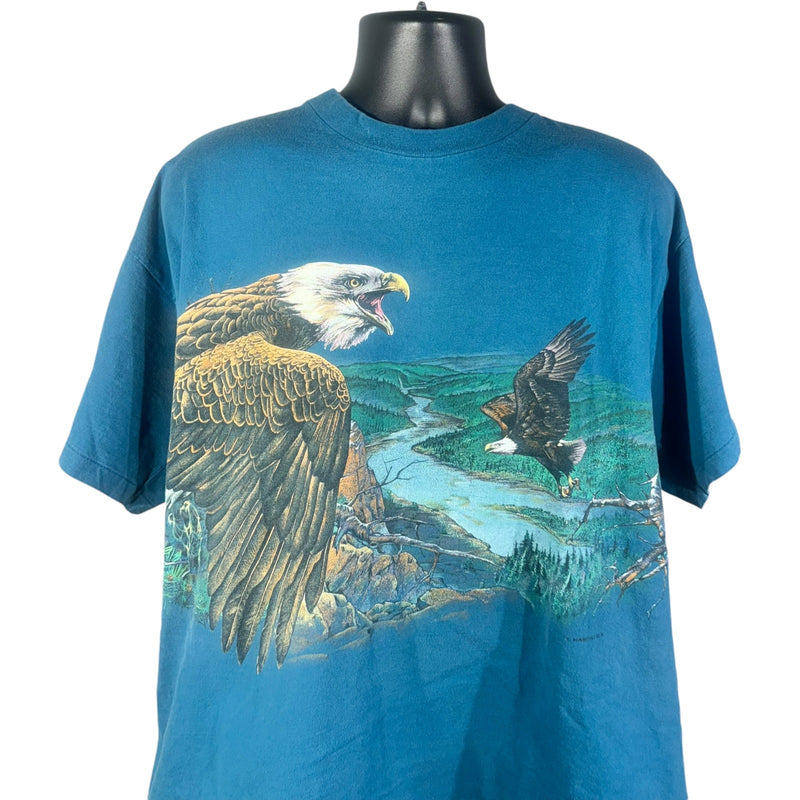 Vintage Bald Eagle Wrap Around Nature Tee 90s