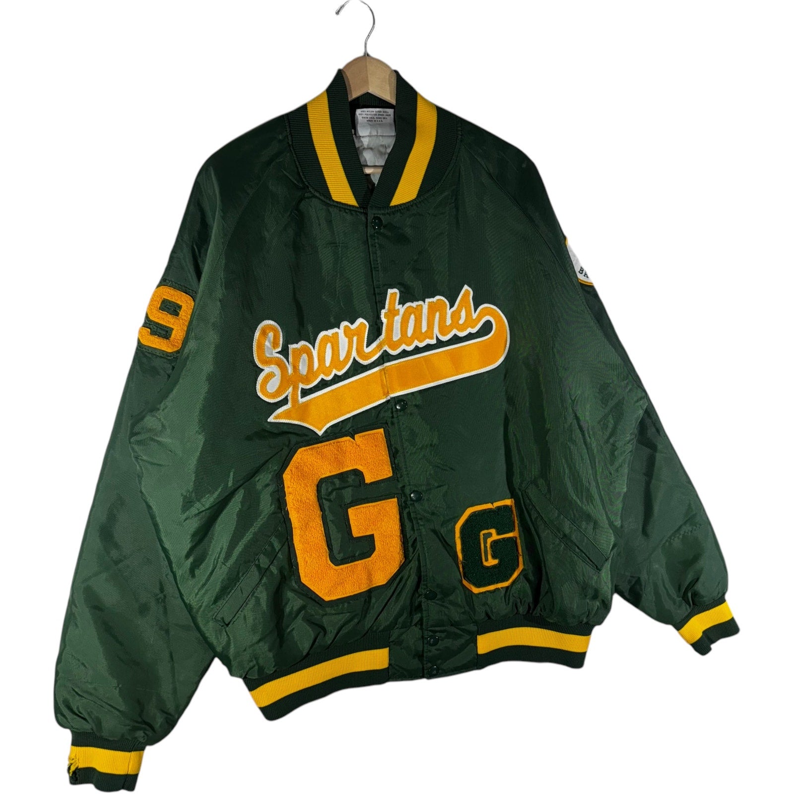 Vintage Spartans Spellout Bomber Jacket