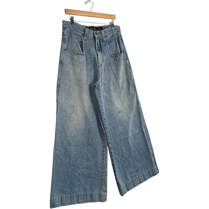 Vintage Elephant Leg Baggy Wide Leg Denim Jeans 32 x 27