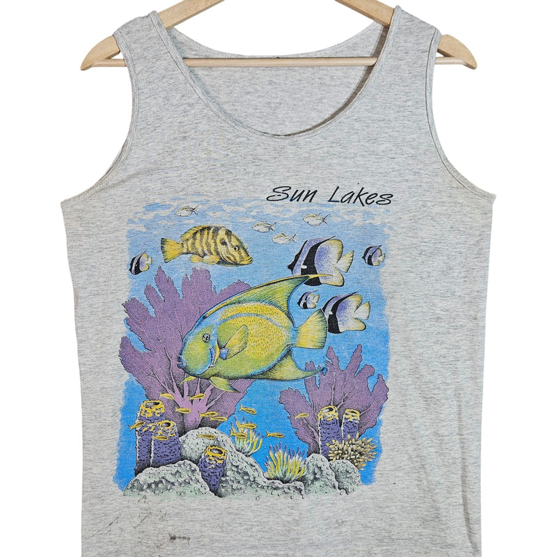 Vintage Underwater Coral Reef Sun Lakes Souvenir Tank Top