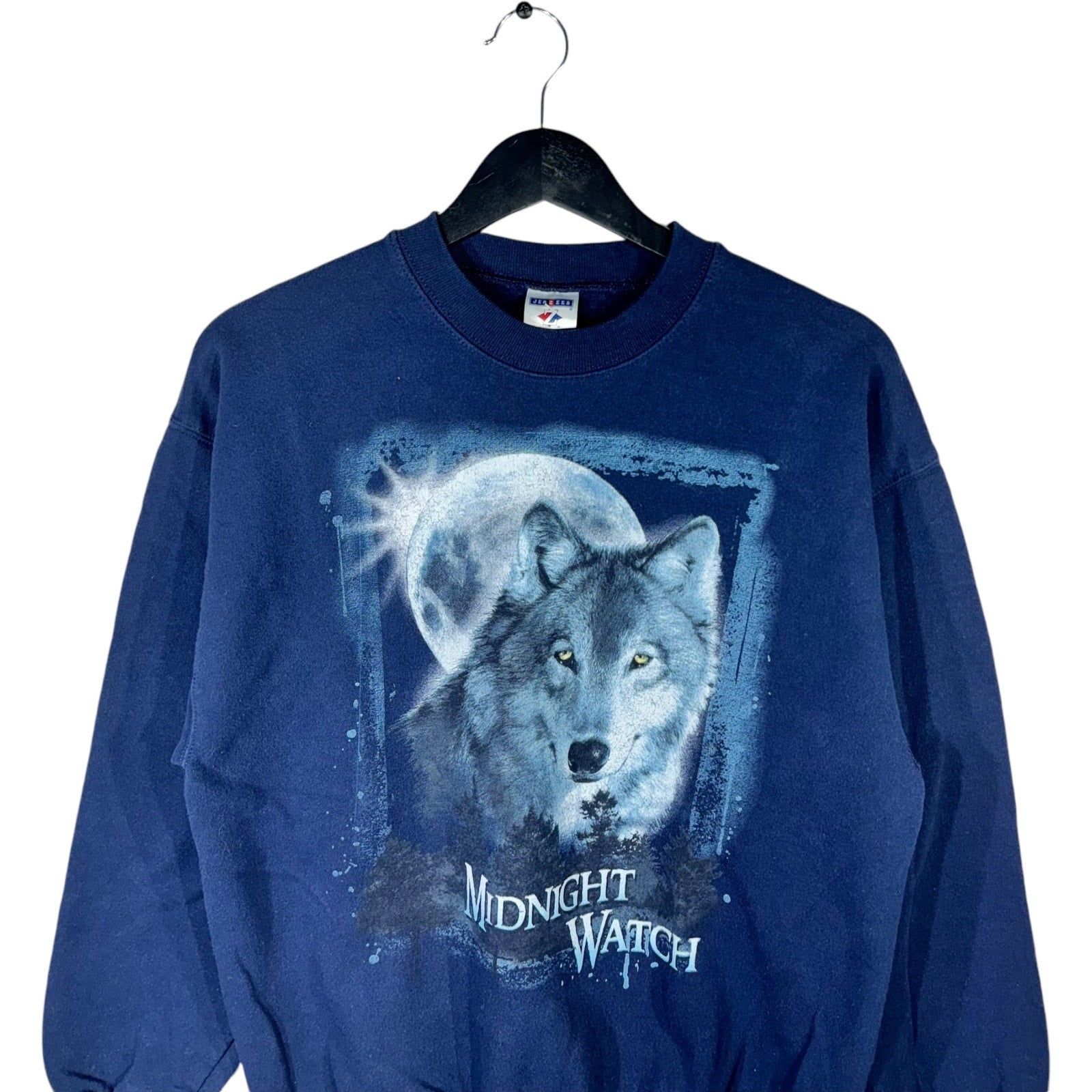 Vintage Wolf "Midnight Watch" Nature Crewneck