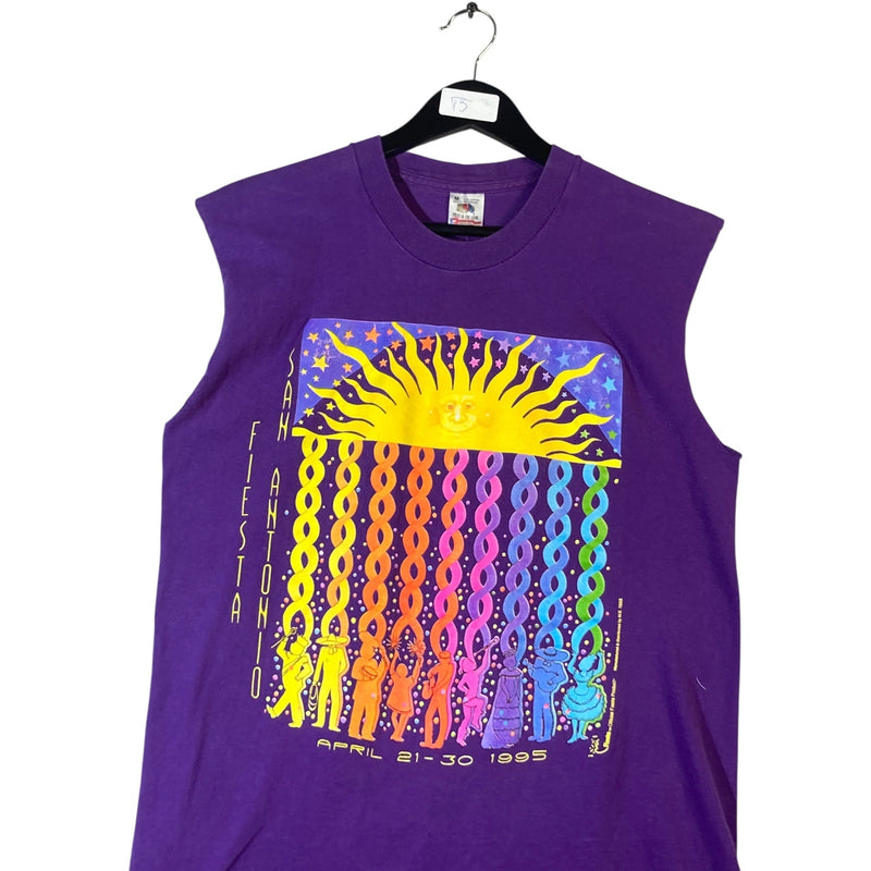 Vintage San Antonio Fiesta Muscle Sleeves Tank Top