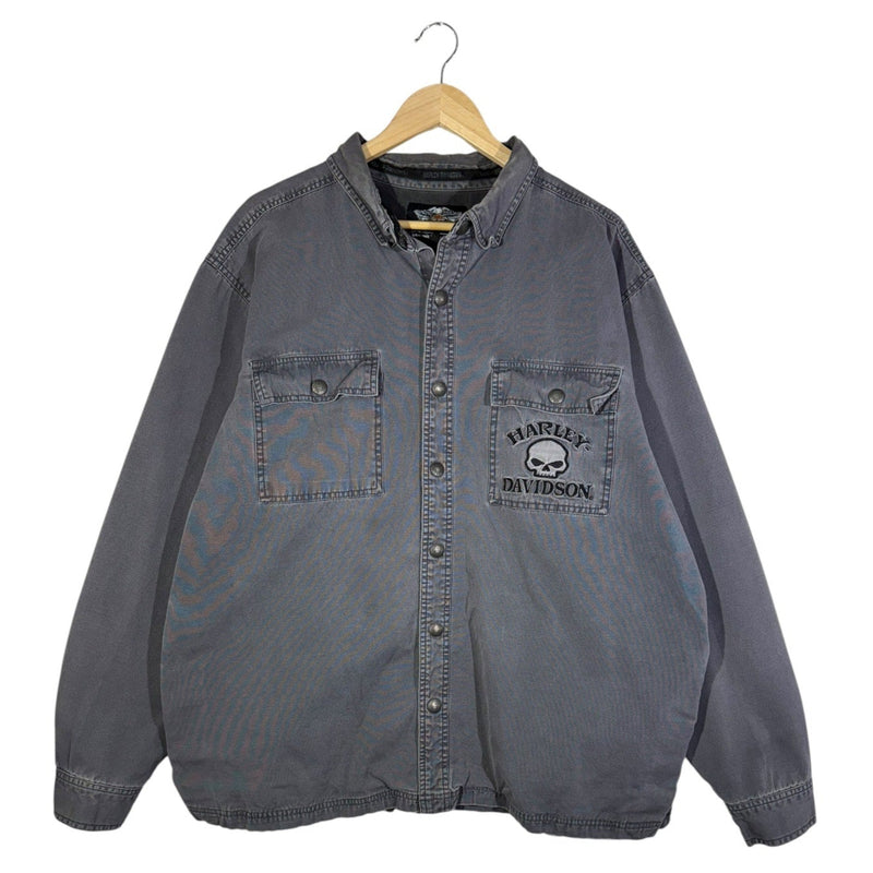 Vintage Harley Davidson Motorcycle Biker Denim Jacket