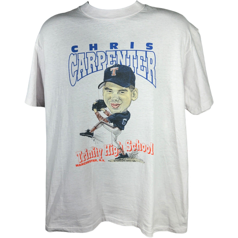 Vintage Charles Carpenter Trinity High School Blue Jays Caricature Tee