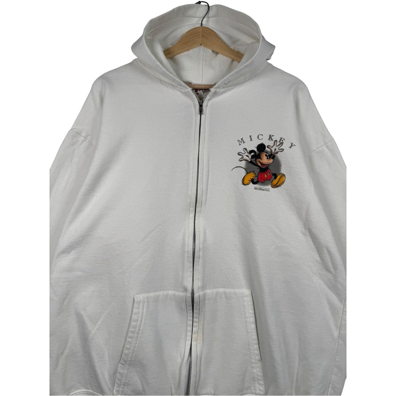 Vintage Mickey Mouse Mini Spellout Full Zip Hoodie