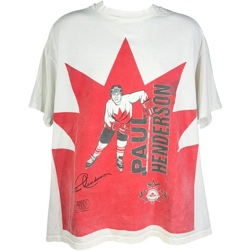 Vintage Canada Hockey Paul Anderson # 19 Anniversary Tee 90s