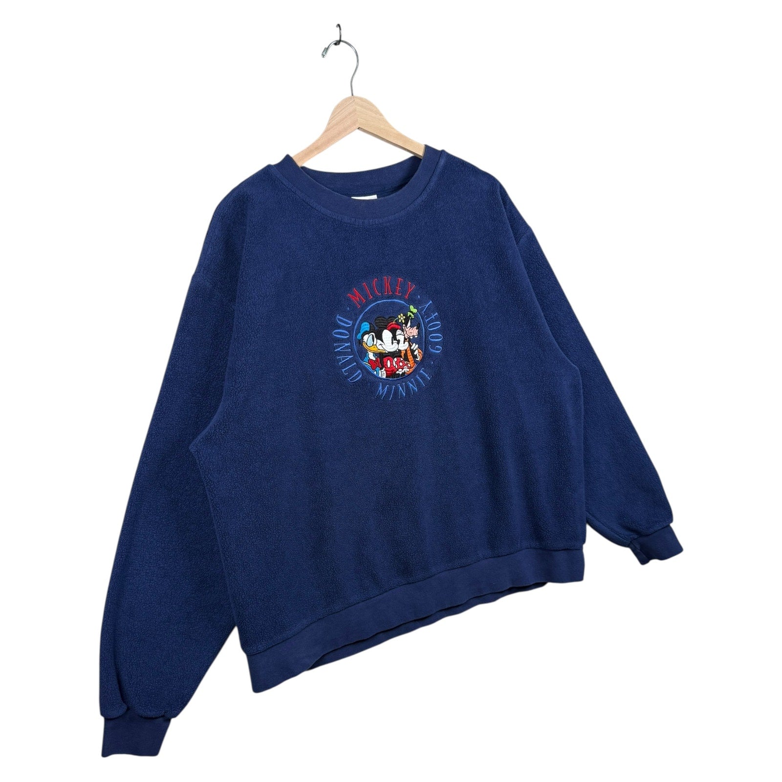 Vintage Disney Embroidery Mickey Minnie Donald Goofy Crewneck