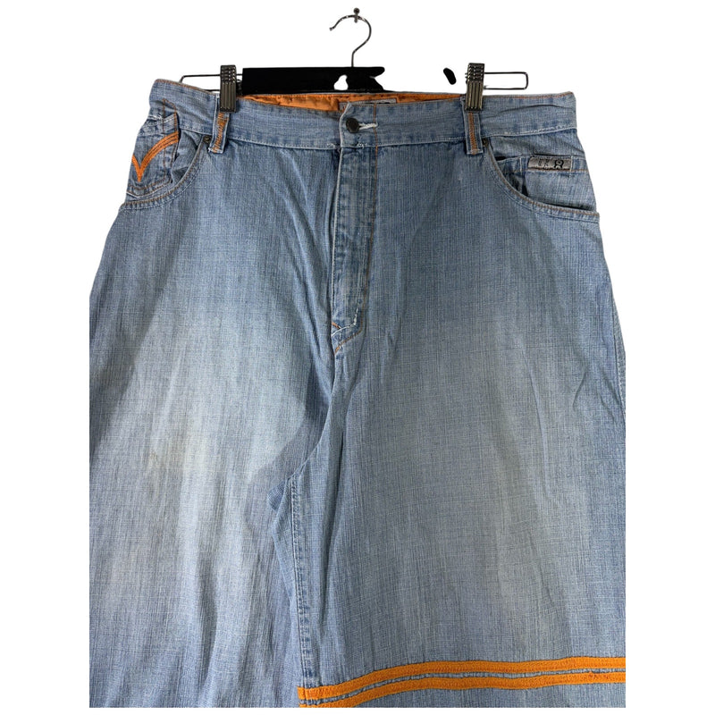 Vintage Platinum Edge Wide Leg Denim Shorts 38