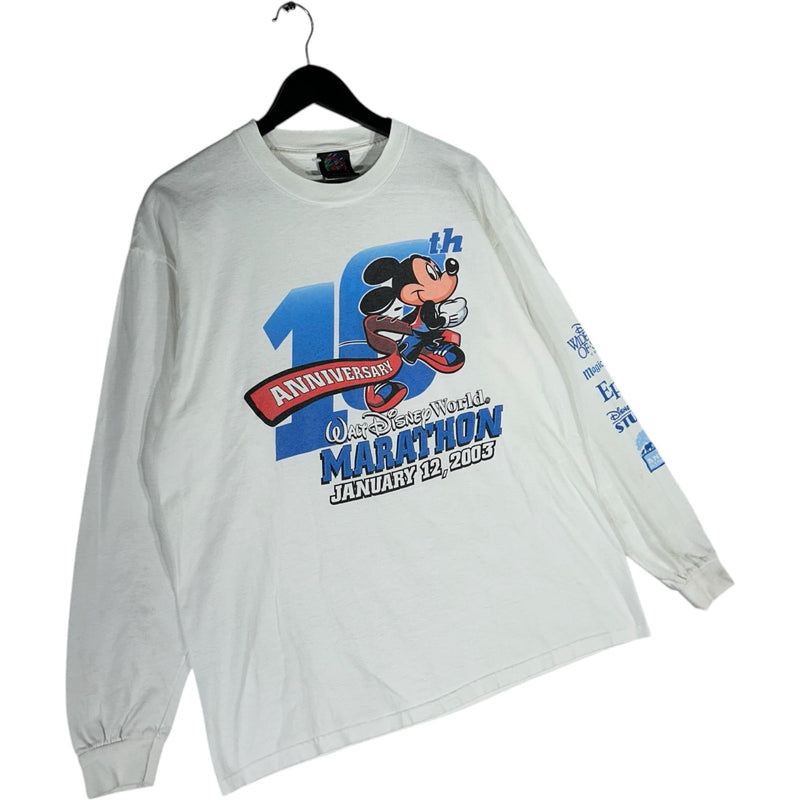 Vintage Disney World 10th Anniversary Marathon Promo Long Sleeve