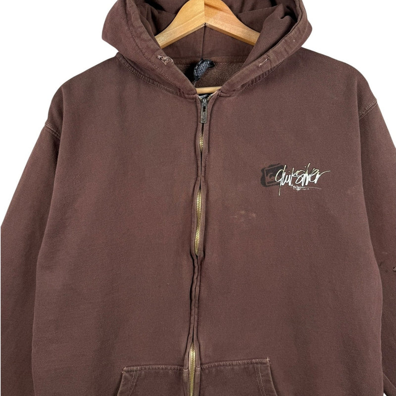 Vintage QuikSilver Graphic Print Full Zip Hoodie
