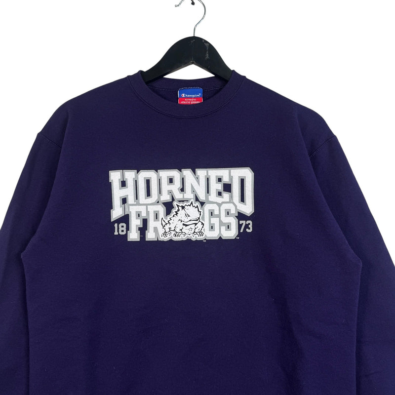 Vintage Champion TCU Horned Frogs Spellout Crewneck