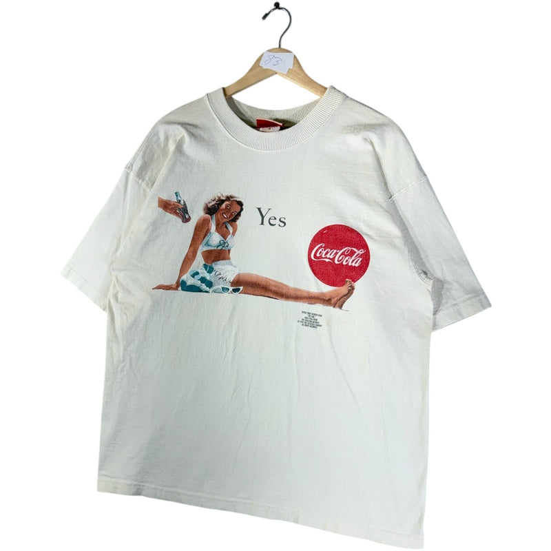 Vintage Coca-Cola Yes Retro Girl Graphic T-Shirt