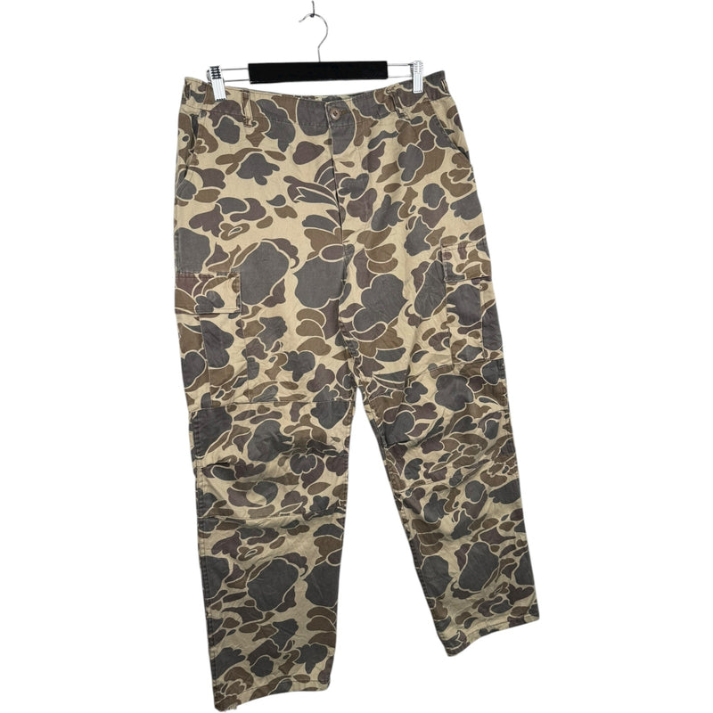 Vintage Duck Bay Camo Military Woodland Cargo Pants 36
