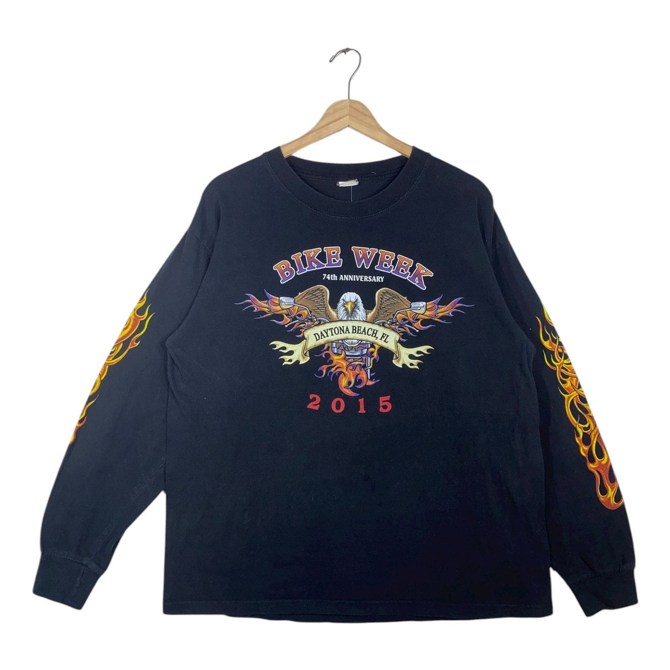 Y2K Harley Davidson Bike Week Graphic Long Sleeve T-Shirt