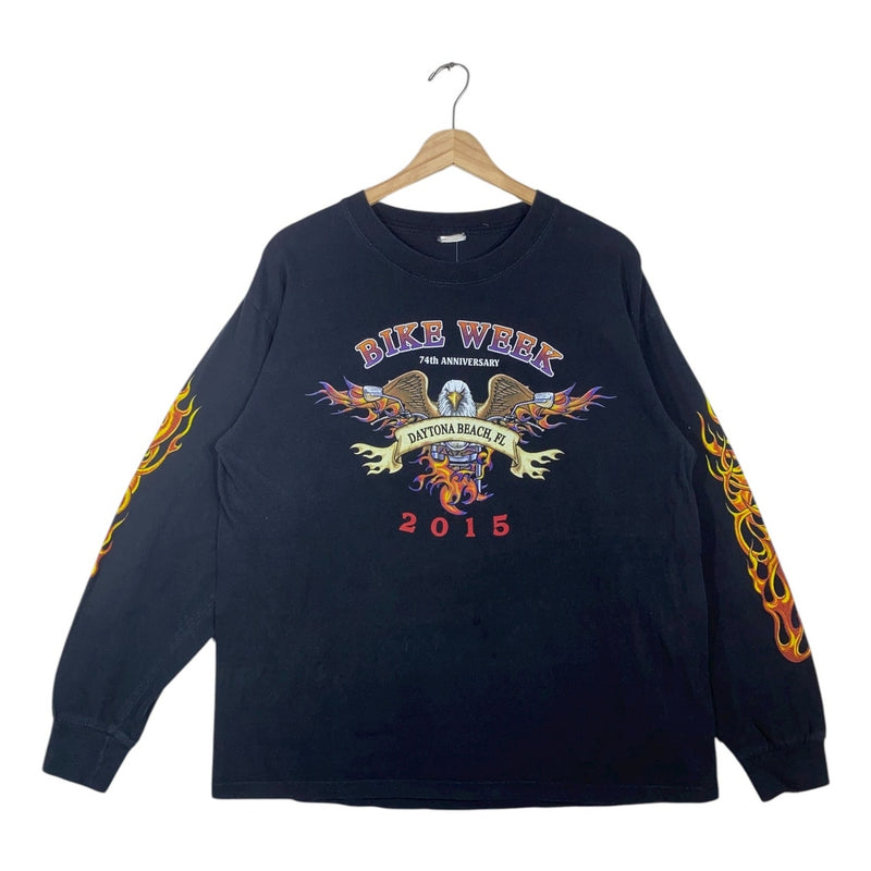 Y2K Harley Davidson Bike Week Graphic Long Sleeve T-Shirt