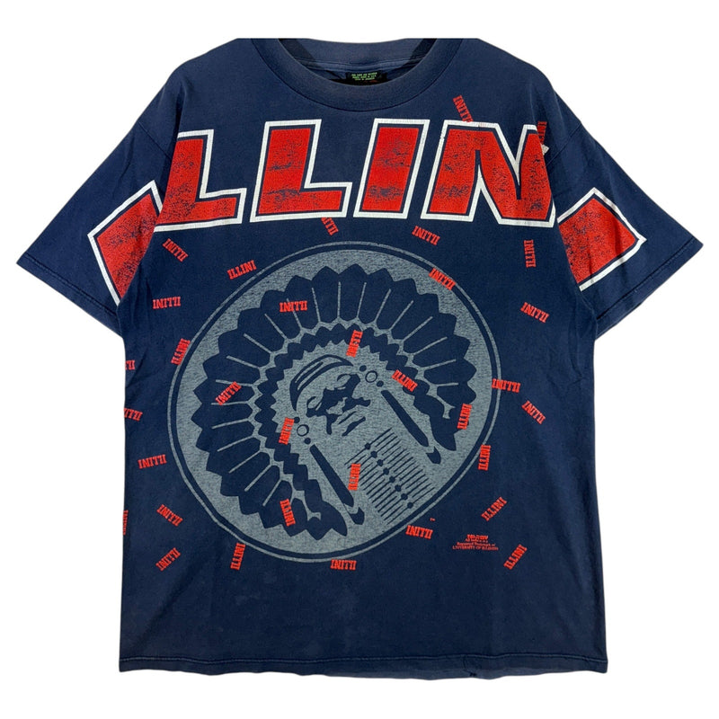 Vintage University Of Illinois Fighting Illini AOP Tee