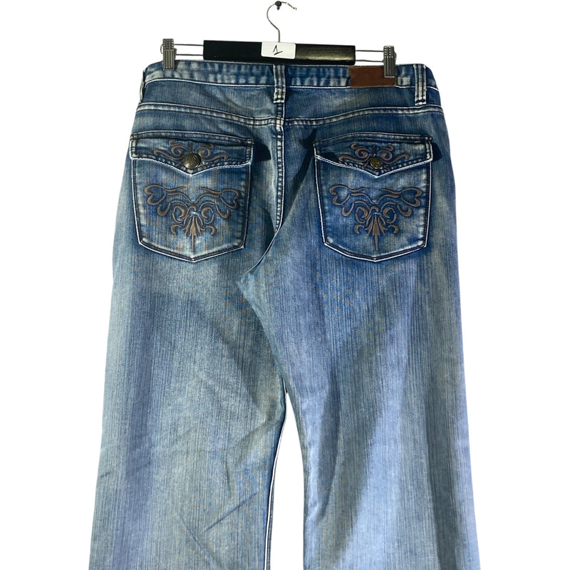 Vintage Xios Premium Distressed Straight Denim Jeans 36x32