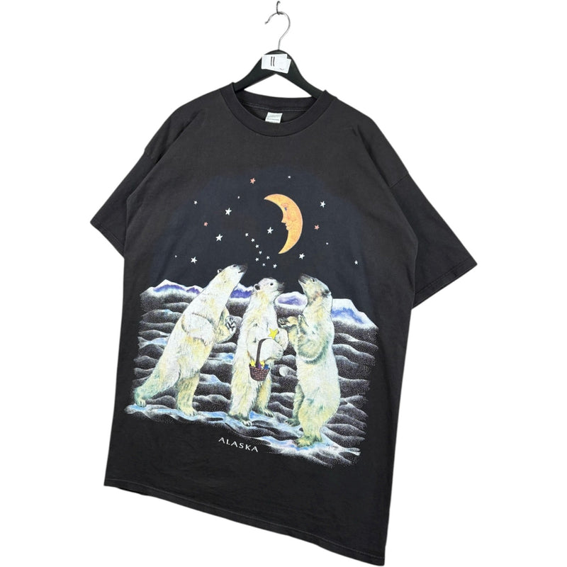 Vintage Polar Bears Moon Graphic T-Shirt