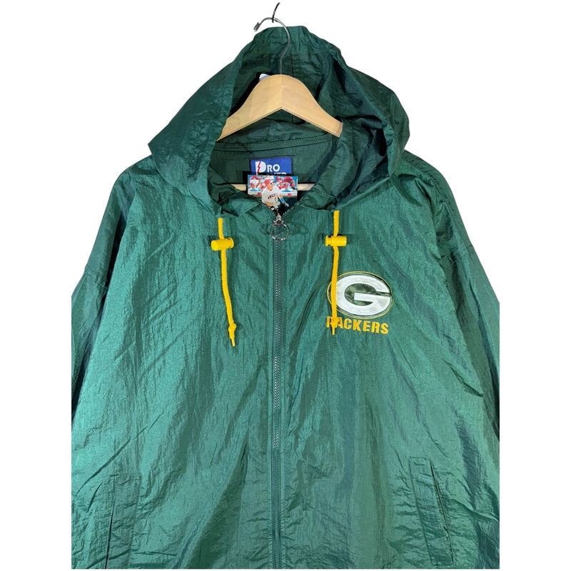 Vintage Green Bay Packers NFL Hooded Windbreaker
