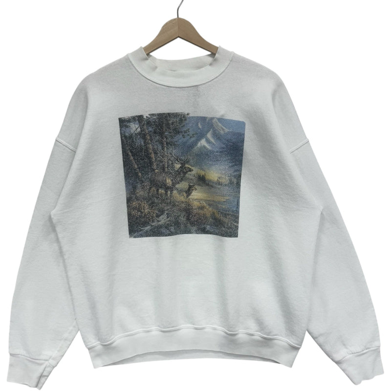 Vintage Deer Nature Art Crewneck