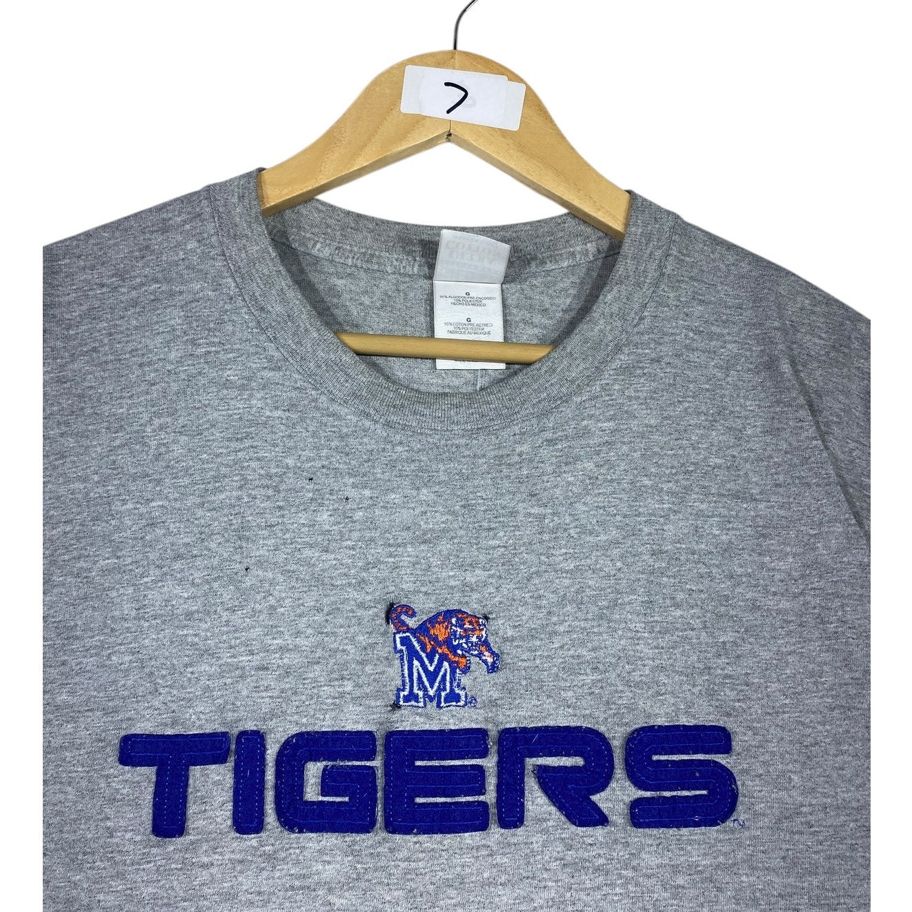 Vintage Memphis Tigers Embroidered Logo T-Shirt