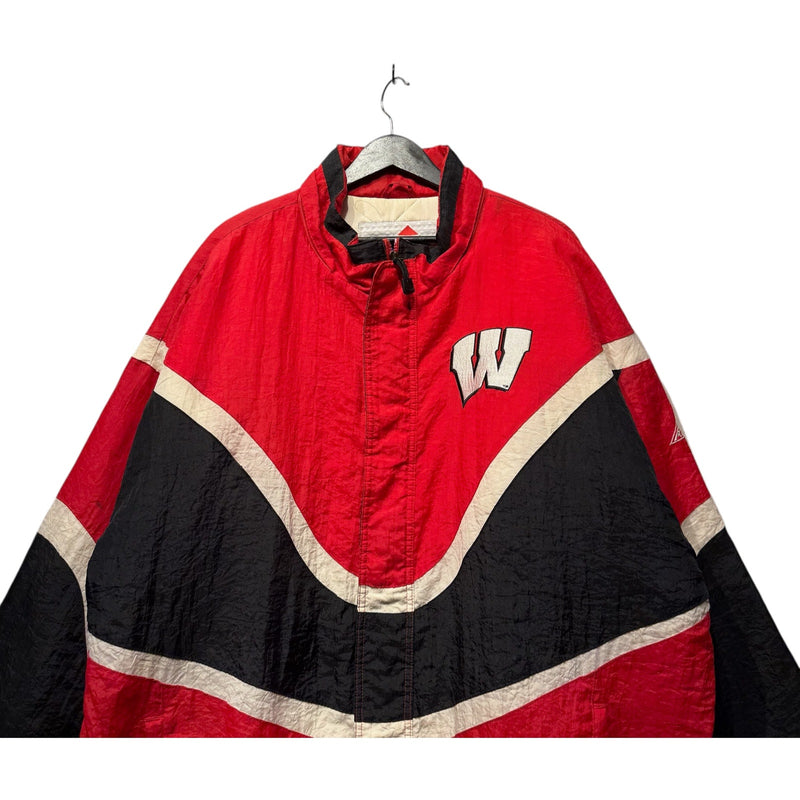 Vintage University Of Wisconsin Color Block Puffer Jacket
