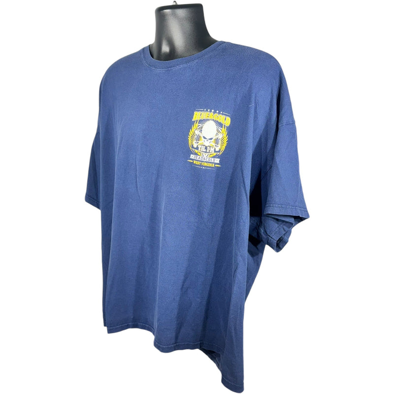 Vintage Blue & Gold West Virginia University Football Tee