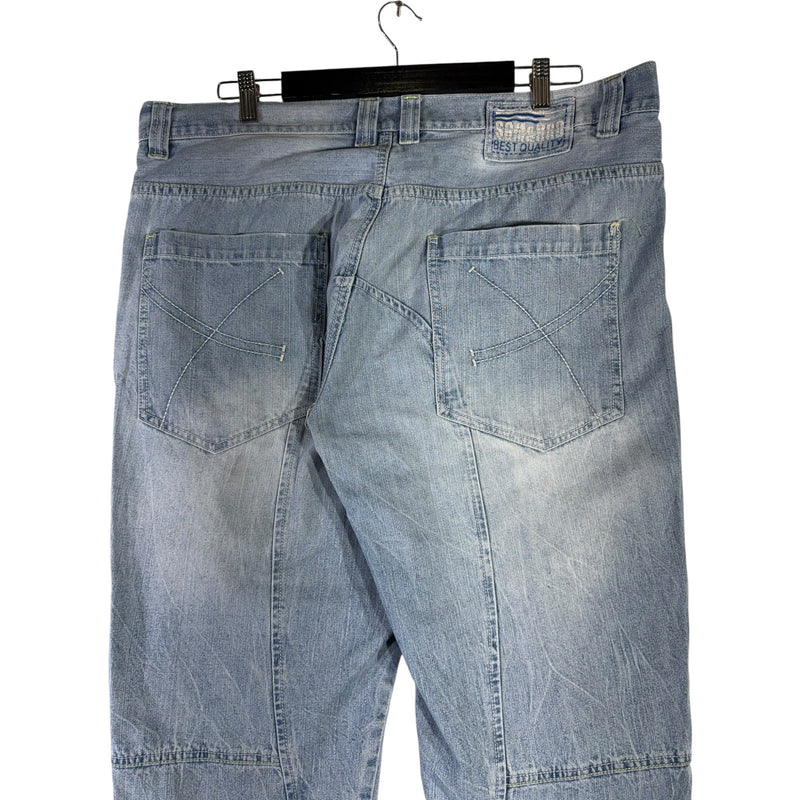 Y2K Double Knee Denim Shorts 40x18