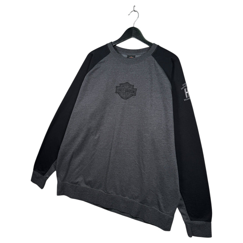 Vintage Harley Davidson Logo Raglan Crewneck