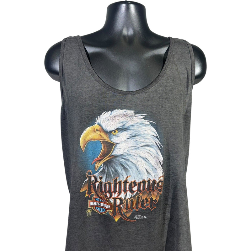 Vintage Harley Davidson "Righteous Rider" Tank Top 1987