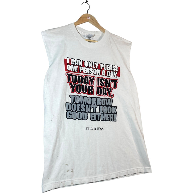 Vintage Gildan Graphic Print Muscle Sleeves Tank Top