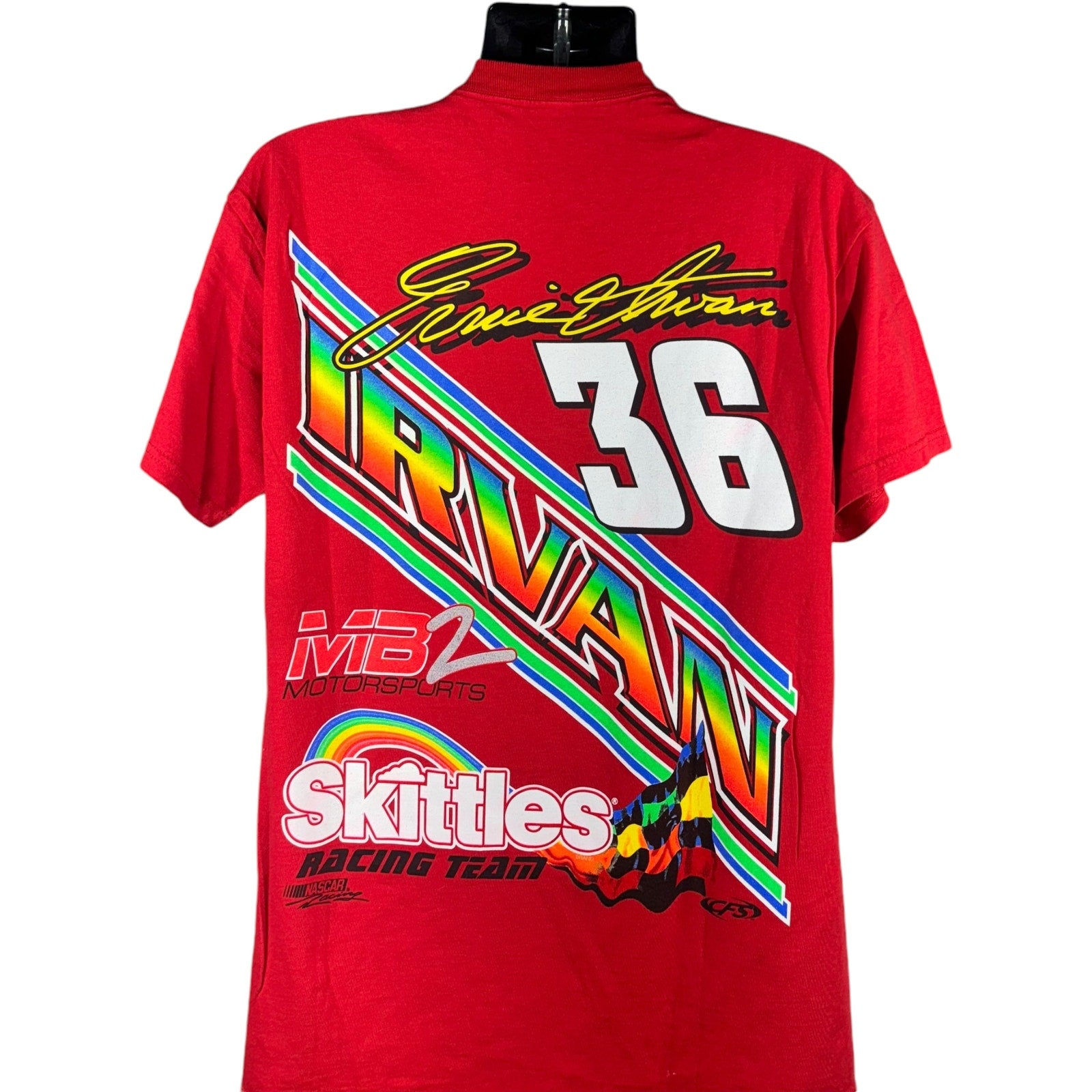 Vintage NASCAR Ernie Irvan Skittles Racing Tee