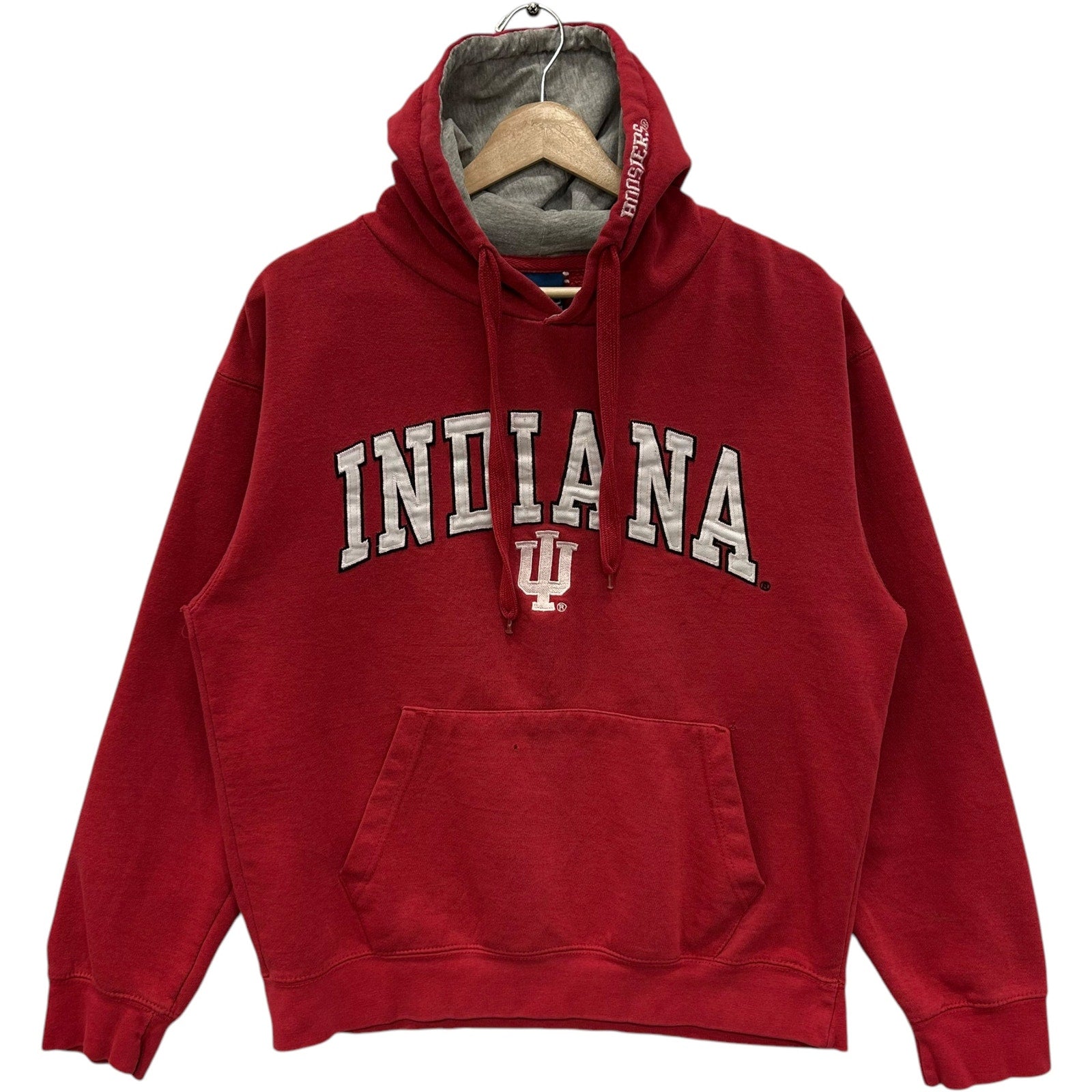 Vintage Indiana University Patch Spellout Hoodie