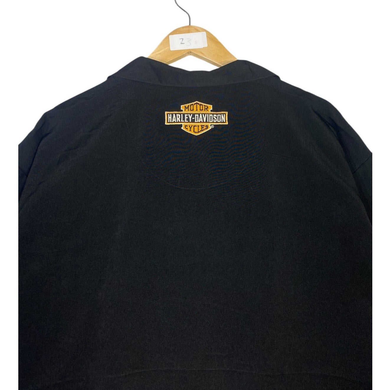 Vintage Harley Davidson Graphic Button Up Polo Shirt