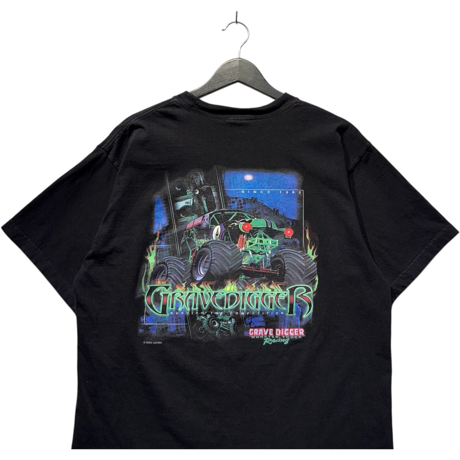 Vintage Gravedigger Monster Truck Double Sided Racing Tee