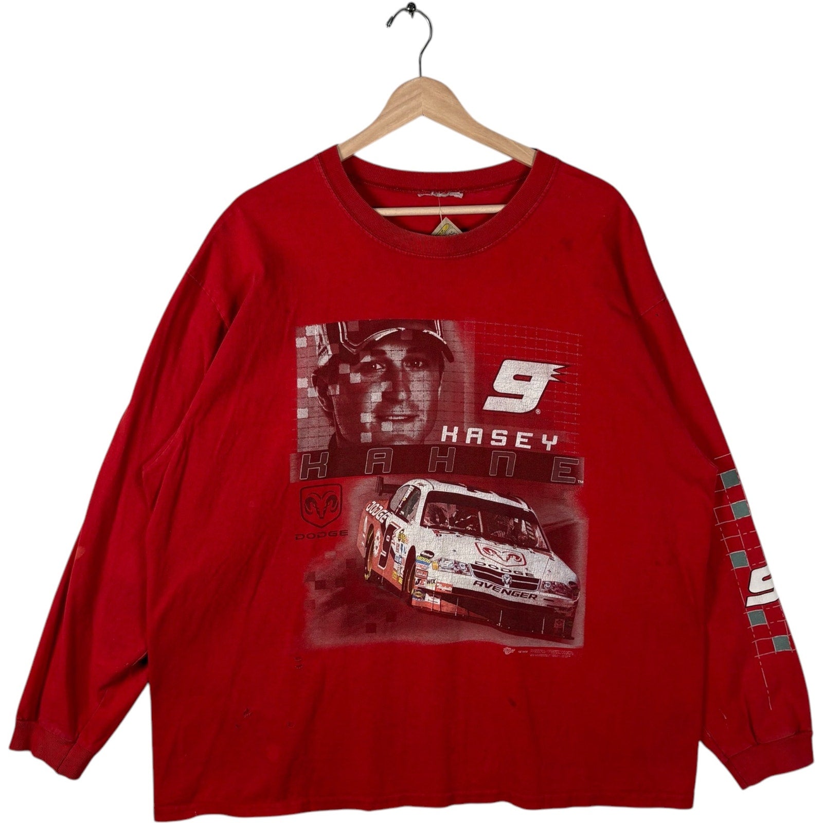 Vintage Kasey Kahne #9 Dodge Racing Car NASCAR Long Sleeve