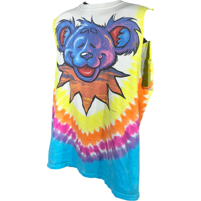 Vintage Grateful Dead Dancing Bear Tie Dye Cut Off Tee